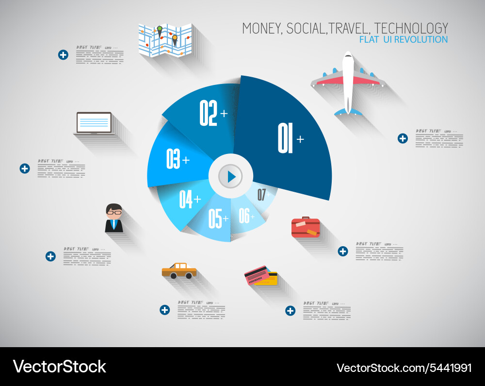 Timeline Data Visualization vector image