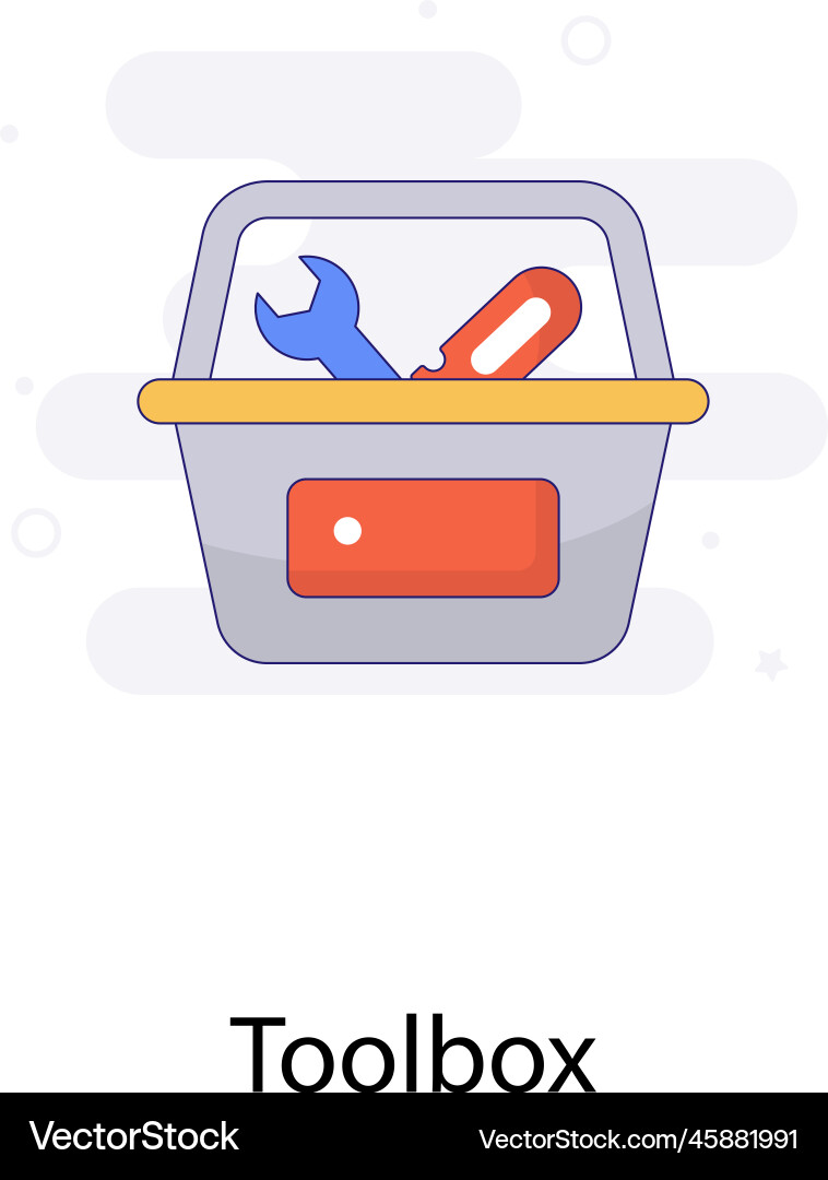 Toolbox fill outline with background icon Toolbox fill outline with background icon vector image