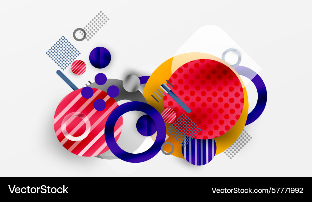Abstract geometric shapes overlap creating Vector Image