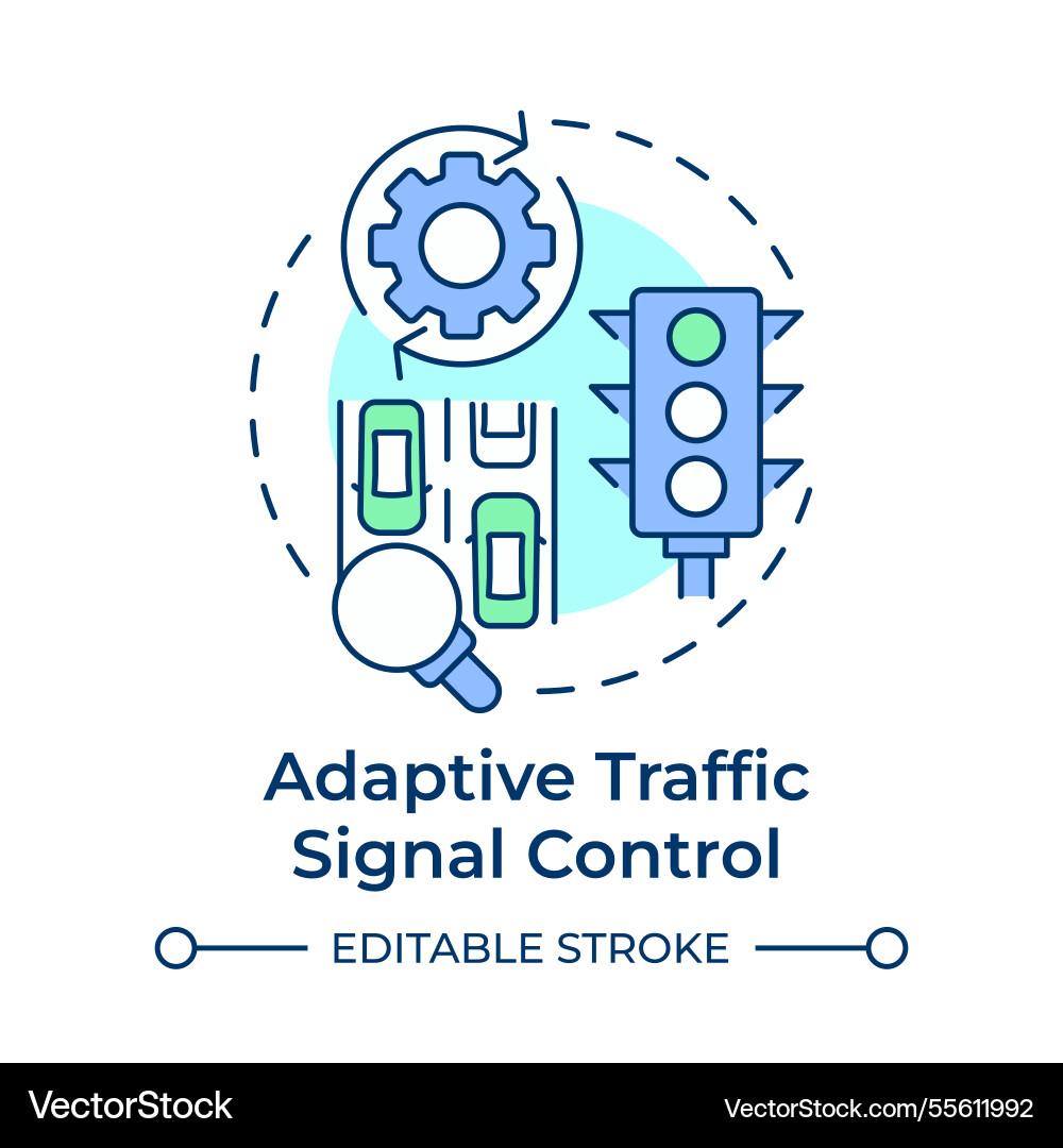 Adaptive traffic signal control multi color vector image