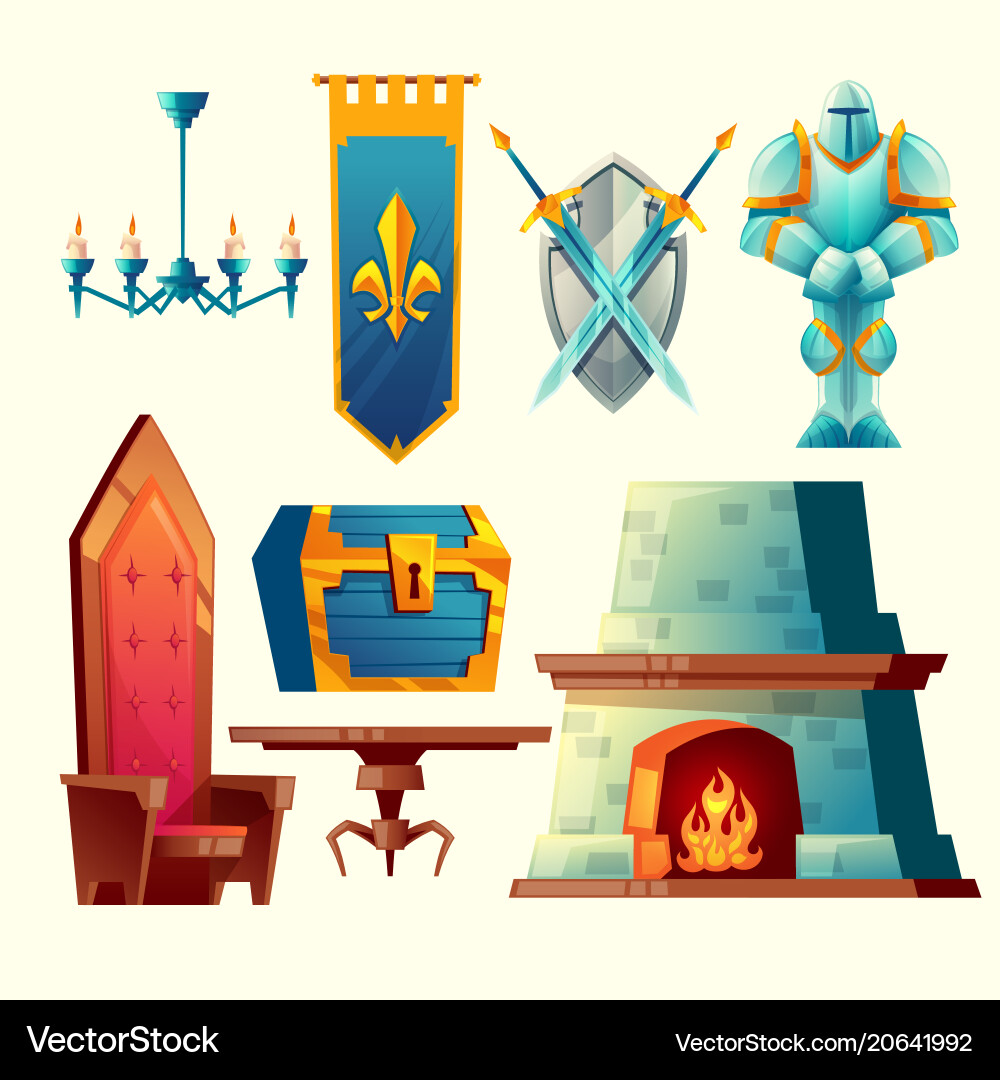 Fantasy Game Props & Objects vector image