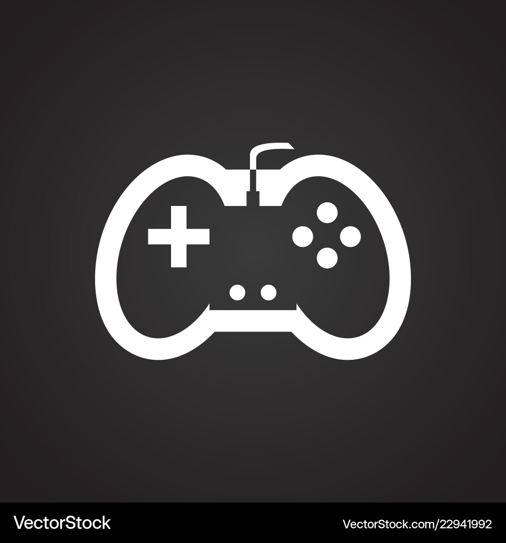 Game console controller on black background Game console controller on black background vector image