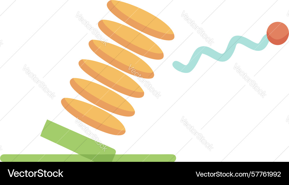 Jumping spring toy action design generative ai Vector Image