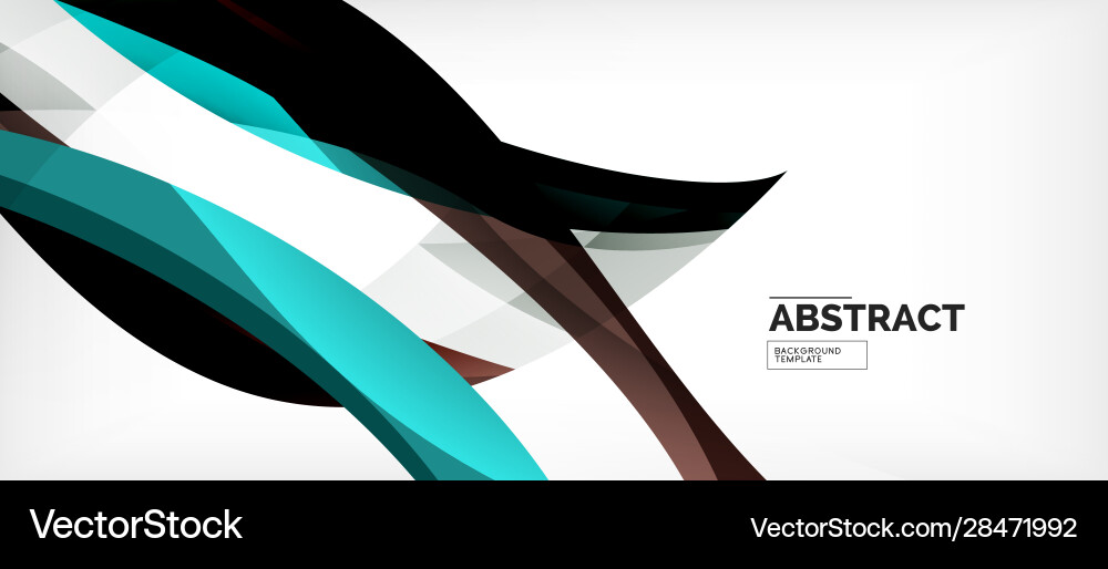 Linear wave web template Vector Image
