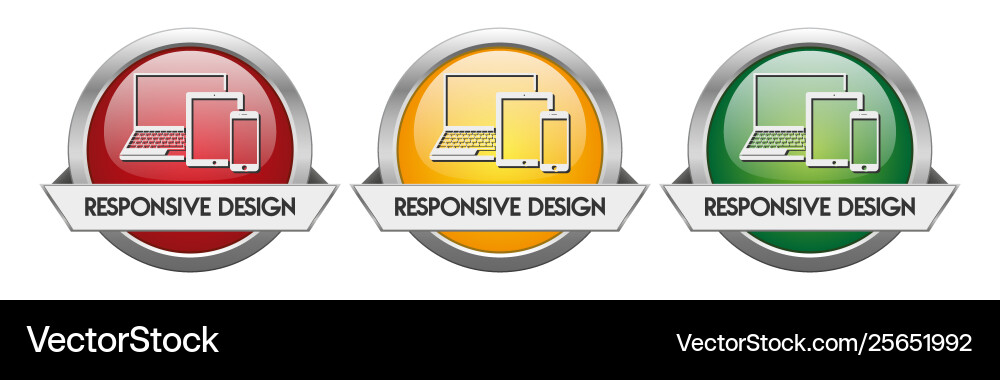 Modern button responsive design vector image
