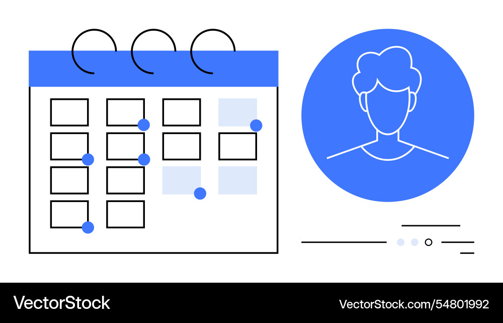 Scheduling and planning concept with calendar Scheduling and planning concept with calendar vector image