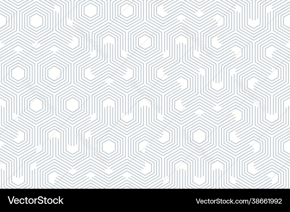 Seamless geometric pattern with hexagons and lines Seamless geometric pattern with hexagons and lines vector image