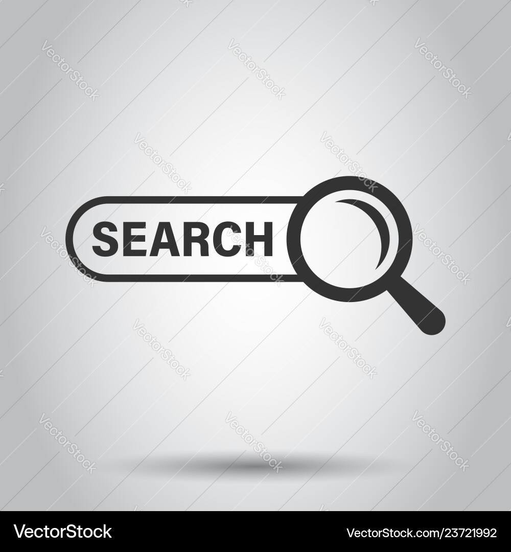 Search bar ui element icon in flat style Search bar ui element icon in flat style vector image