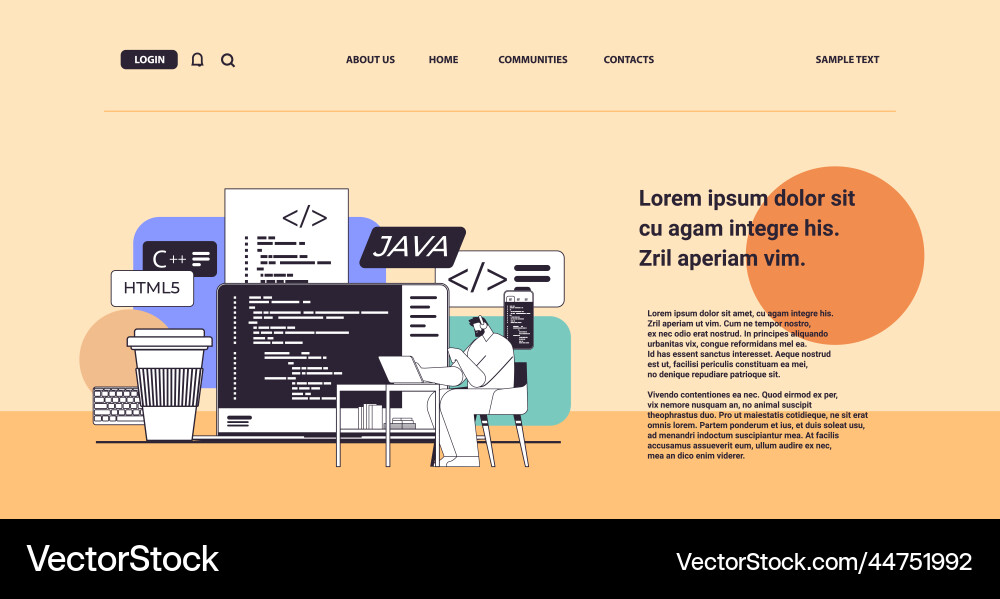 Web-Entwickler erstellen Programmcode auf Laptop Web-Entwickler erstellen Programmcode auf Laptop vektorbild