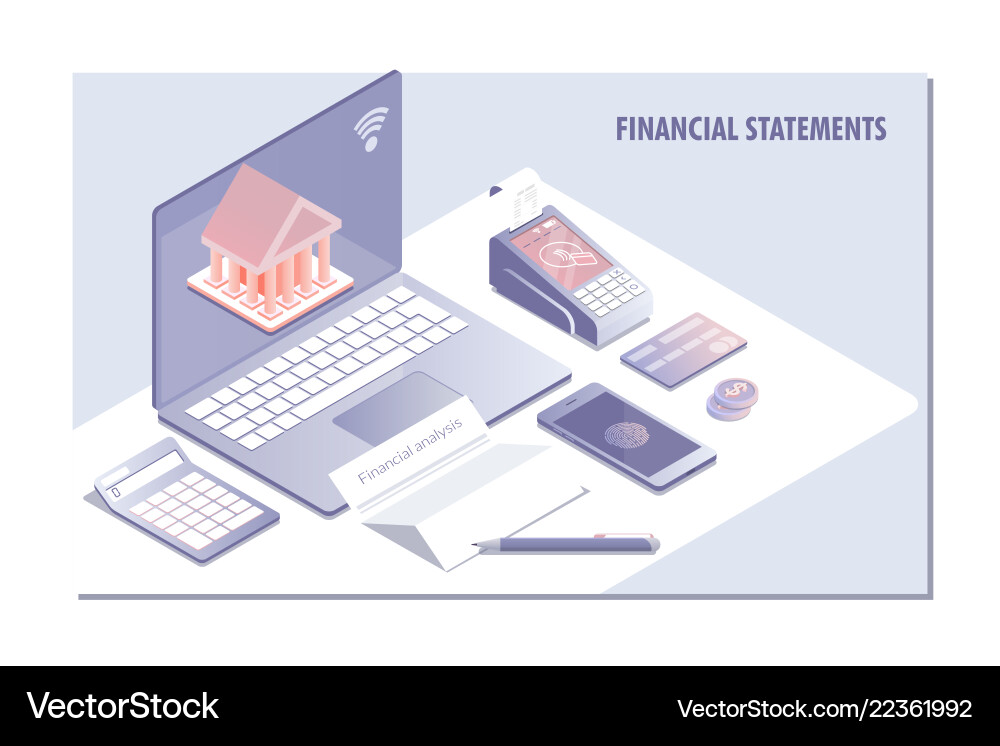 Web page design templates for financial statement Web page design templates for financial statement vector image