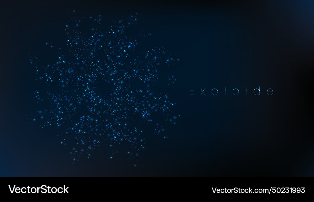 Abstract exploide background with dots vector image