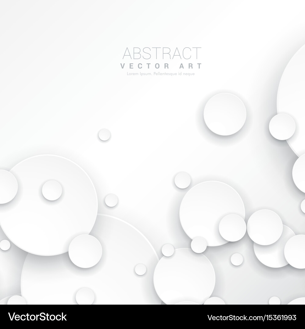 Abstract while circles background vector image
