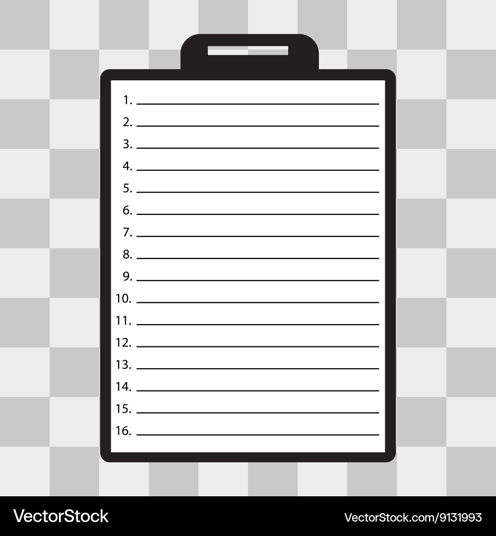 Clipboard with check list Vector Image