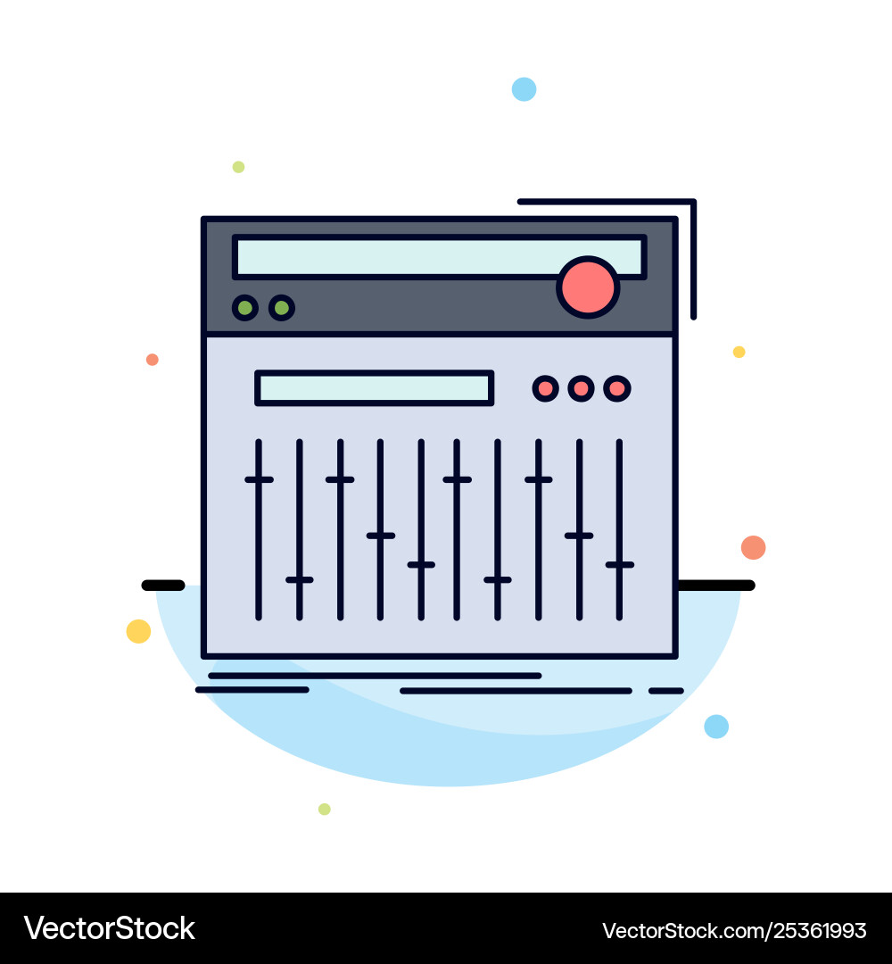 Control controller midi studio sound flat color Control controller midi studio sound flat color Vector Image