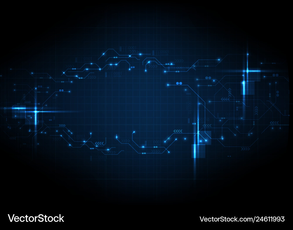 Digital Circuit Network vector image