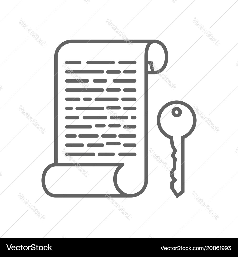 Encryption key codes thin line symbol icon design Encryption key codes thin line symbol icon design vector image