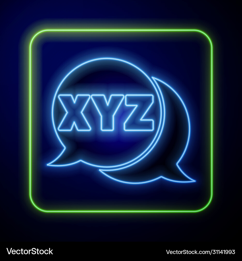 Glowing neon xyz coordinate system icon isolated Glowing neon xyz coordinate system icon isolated vector image
