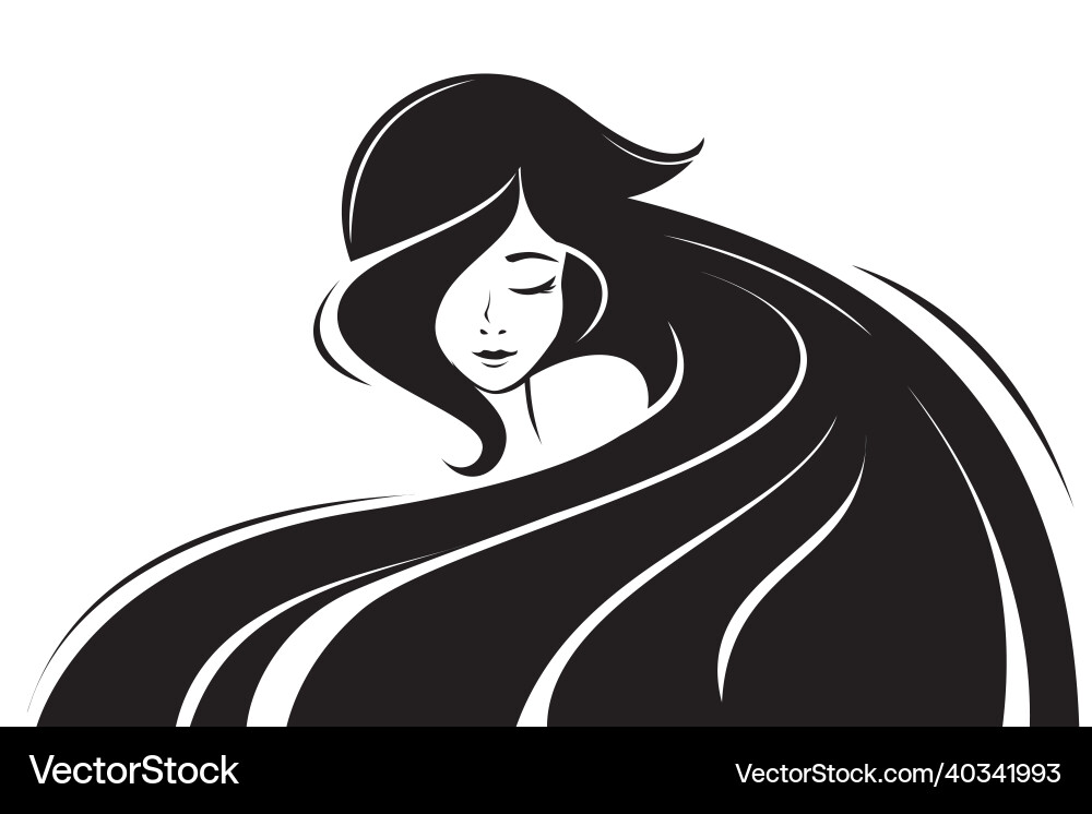 Haircut stylized hairstyle isolated logo template Vector Image