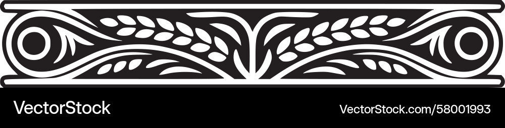 Intricate Scroll Border Vector Image