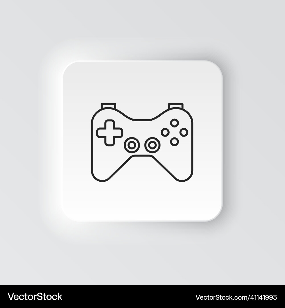 Joystick game controller gaming neumorphic style Vector Image