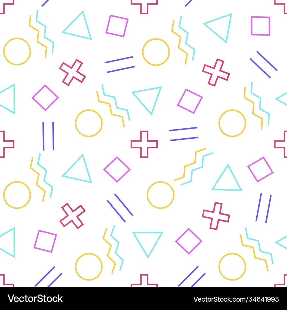 Memphis style with geometric pattern Memphis style with geometric pattern vector image