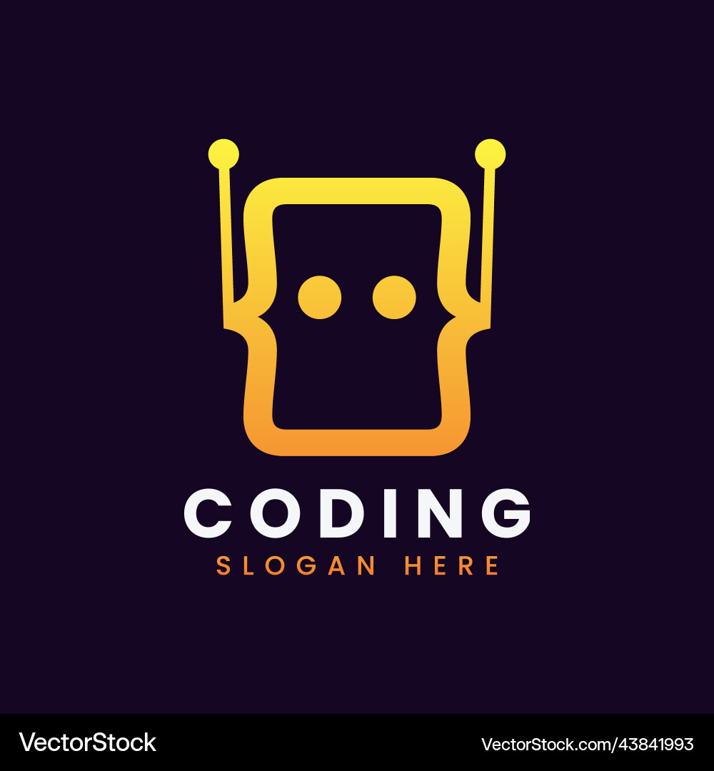 Moderne Computer Programmieren Logo Design Moderne Computer Programmieren Logo Design vektorbild