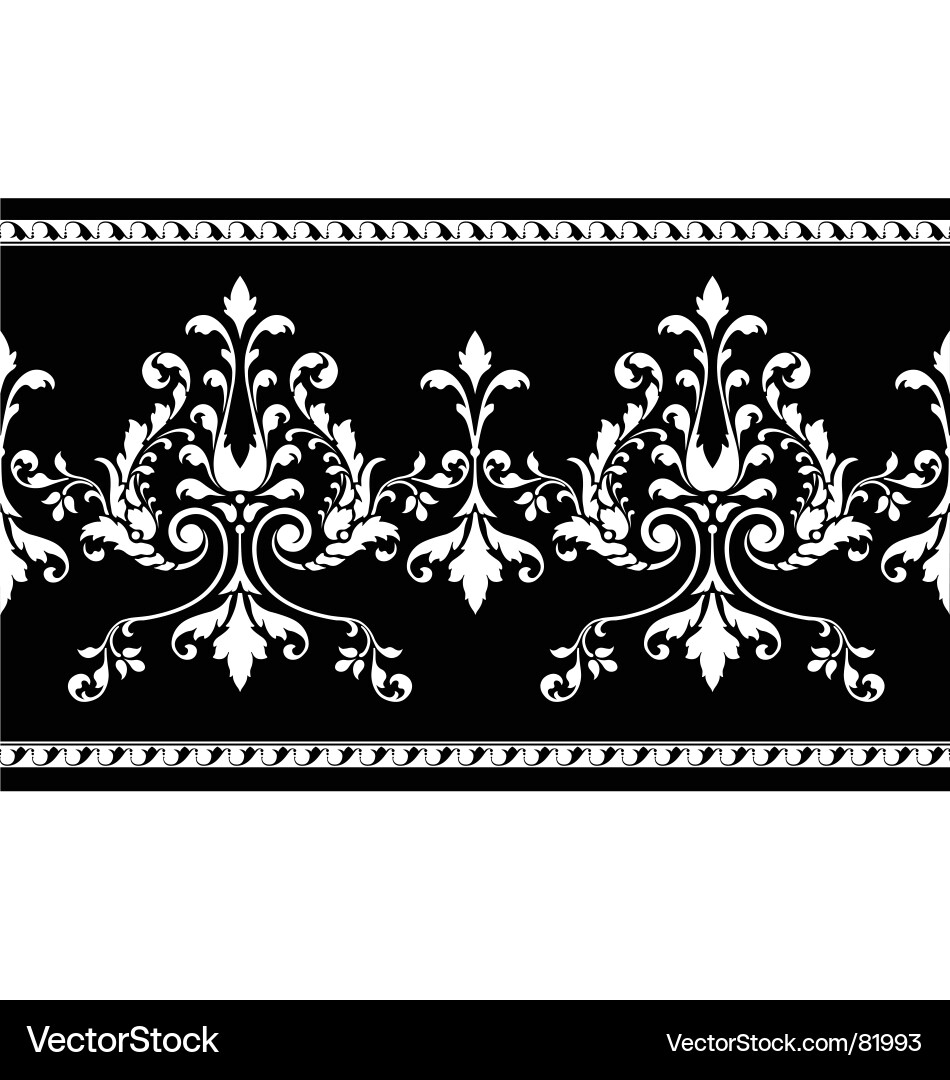Ornate Scroll Border Vector Image