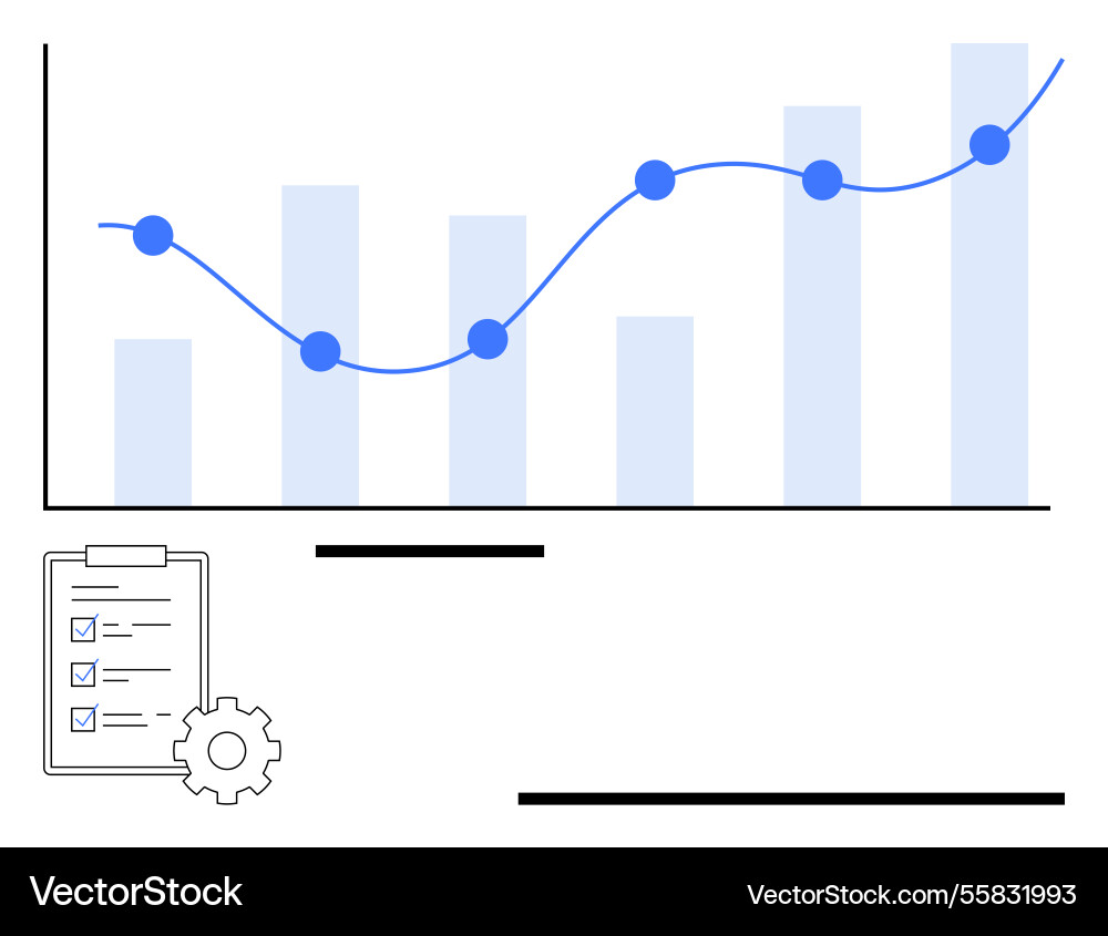 Performance metrics analysis with graph Performance metrics analysis with graph vector image