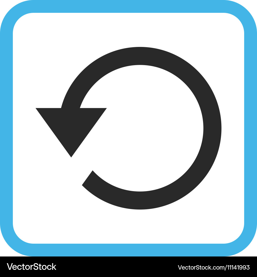 Rotate ccw icon in a frame Vector Image