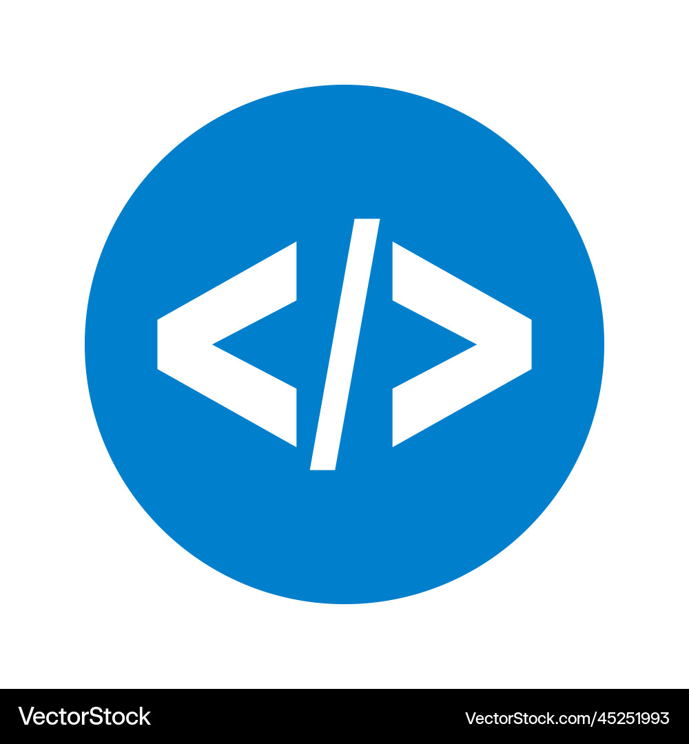 Rund-Code-Marke-Symbol oder Programmierung und Codierung Rund-Code-Marke-Symbol oder Programmierung und Codierung vektorbild