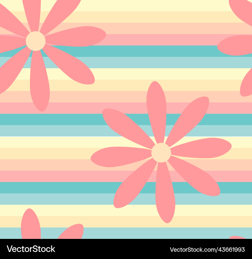 Seamless pattern background with pastel horizontal vector image