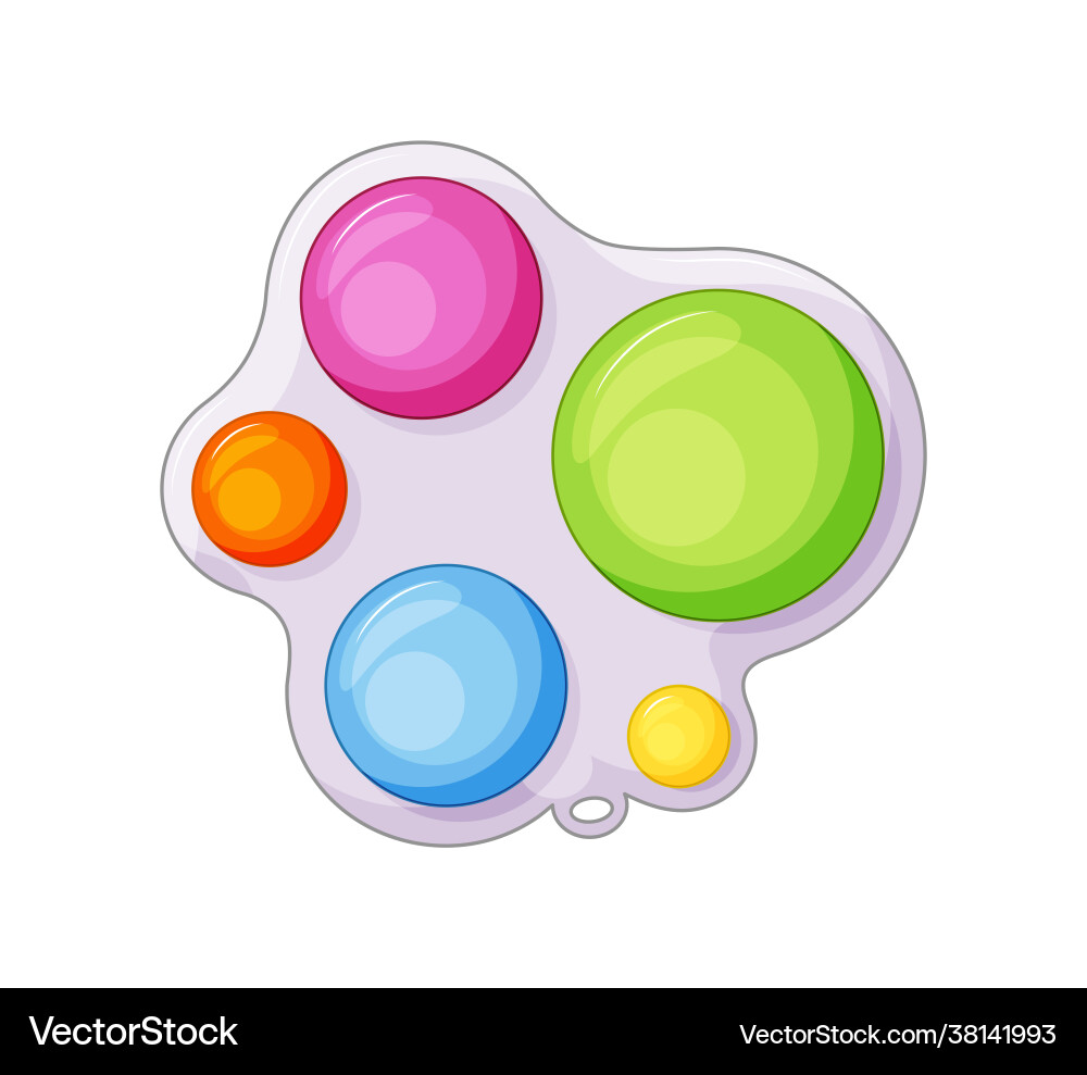 Simple dimple antistress toy on white background Simple dimple antistress toy on white background vector image