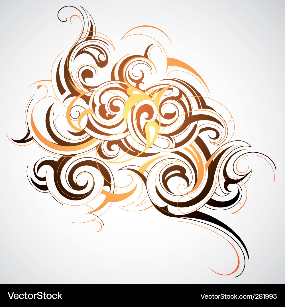 Swirl Decorative Elements Vector Image