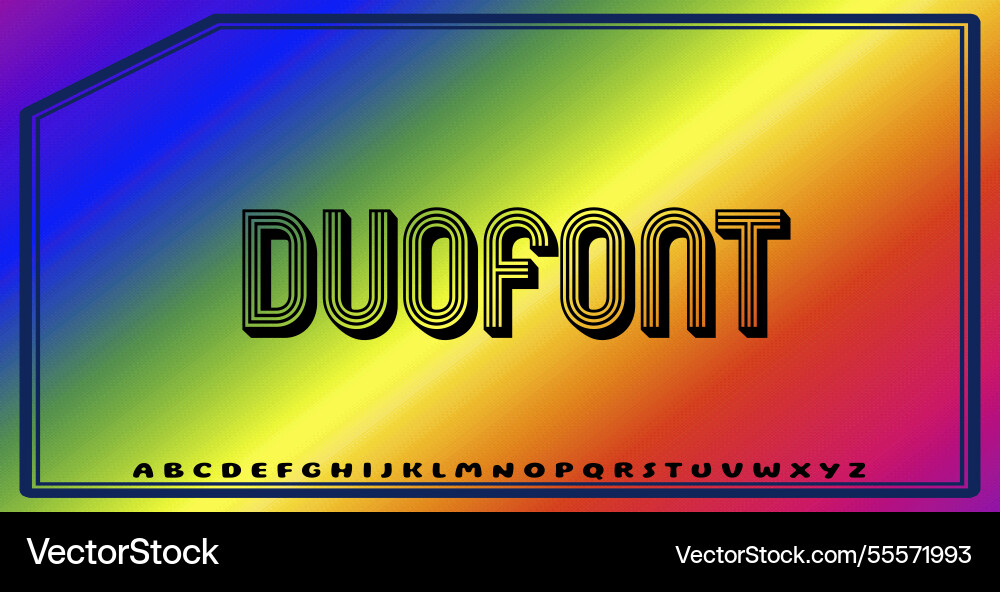 Text effects with editable colors and abstract Vector Image