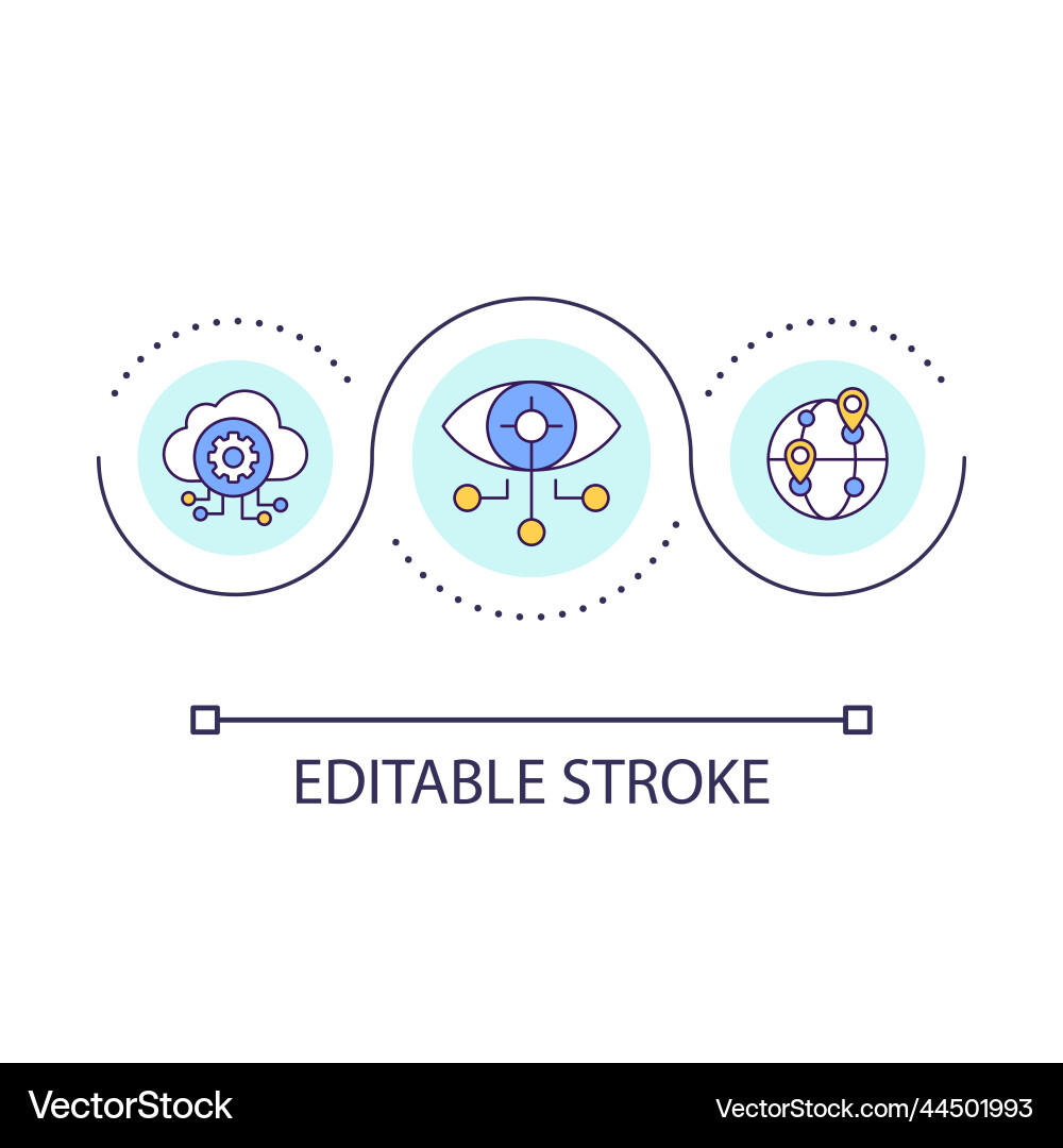 Wireless connection loop concept icon Wireless connection loop concept icon vector image