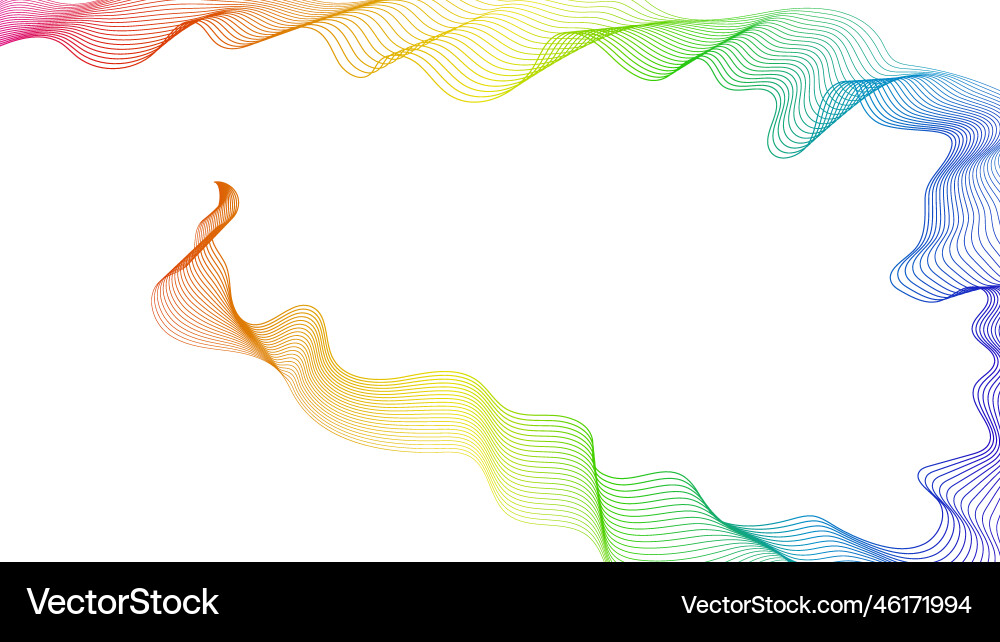 Abstract backdrop with wave gradient lines vector image