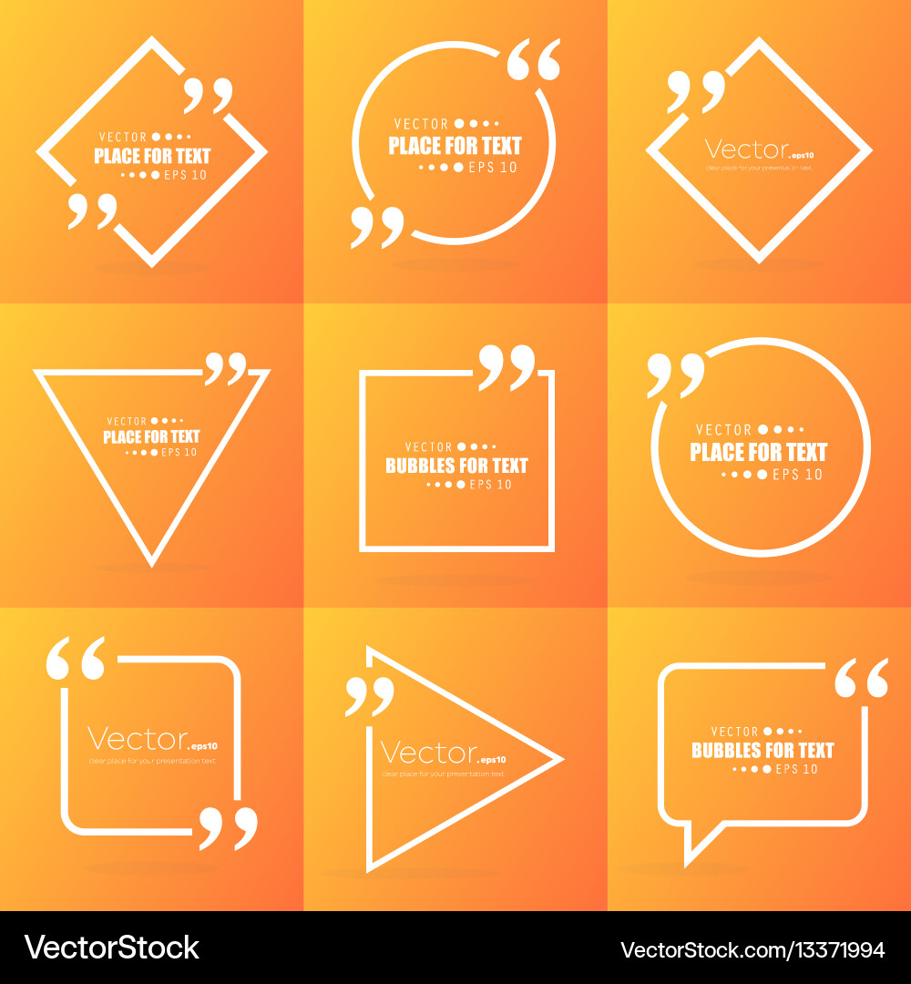 Abstract concept empty speech square quote Vector Image