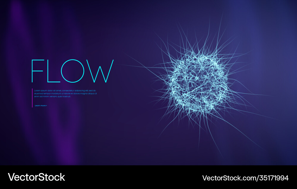 AI Flow: Futuristic Data Streams vector image