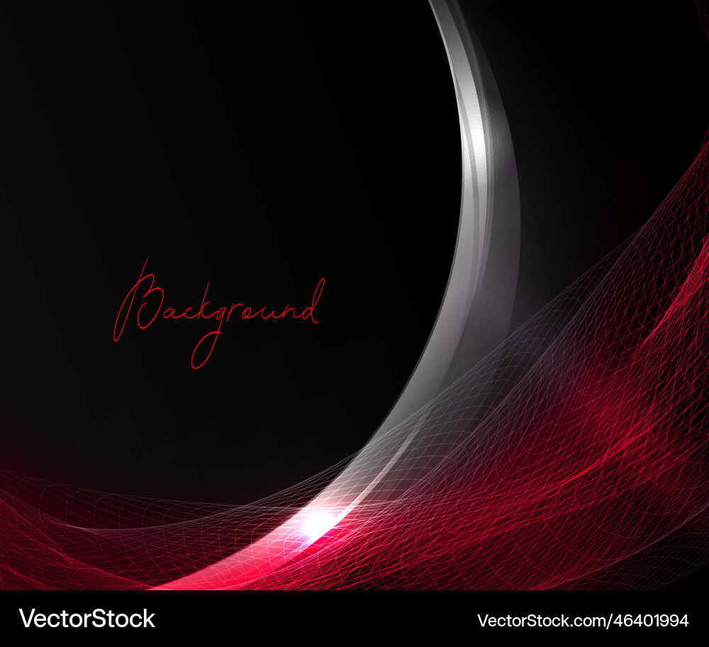 Black and red composition with round frame element vector image