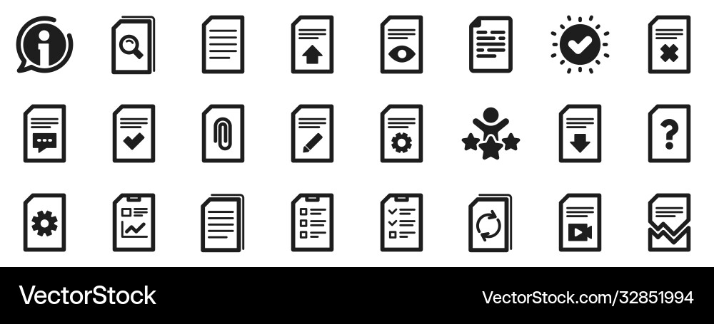 Document icons report checklist and copy Document icons report checklist and copy vector image