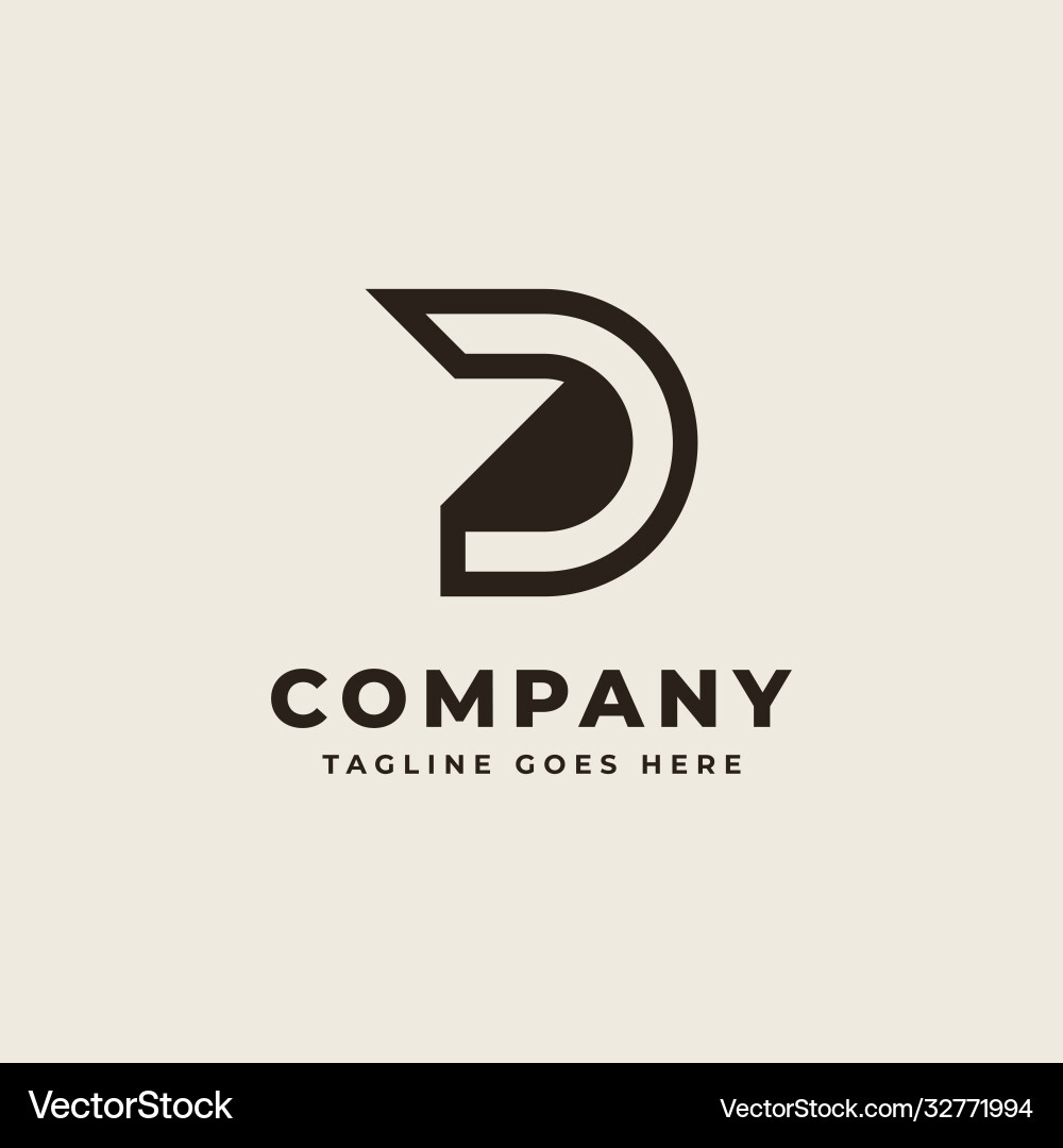 Initial d monogram logo design Initial d monogram logo design vector image