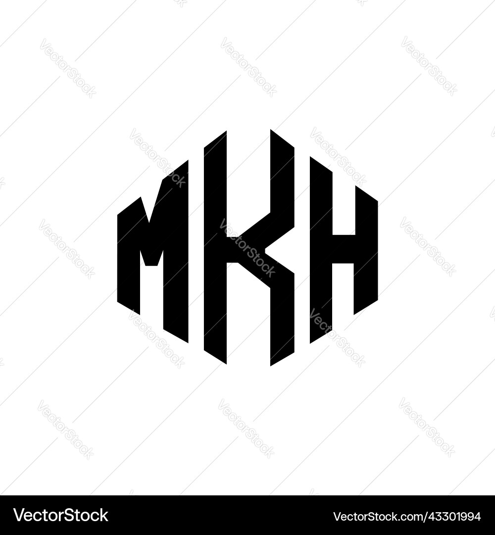Mkh letter logo design with polygon shape – Royalty-Free Vector ...