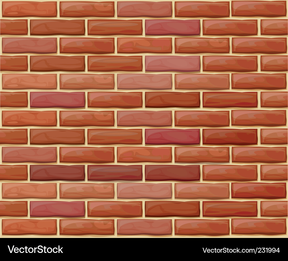 Red Brick Wall Texture vector image