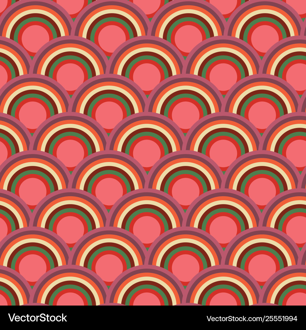 Scallop scale circle seamless repeat pattern Scallop scale circle seamless repeat pattern Vector Image