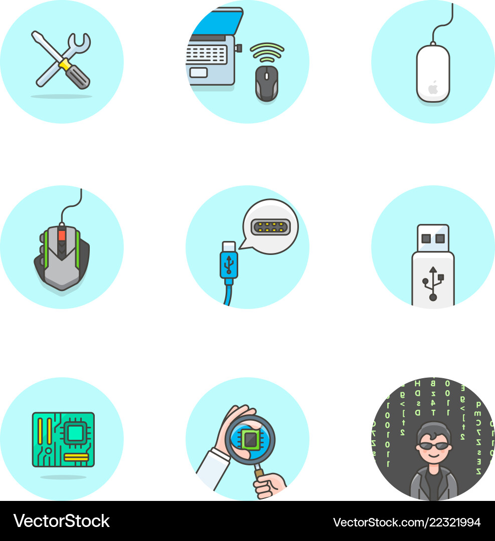 Set von Multicolor Computer-Programmierungs-Icons vektorbild