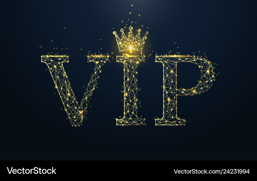 VIP Particle Icon - Lines & Triangles vector image
