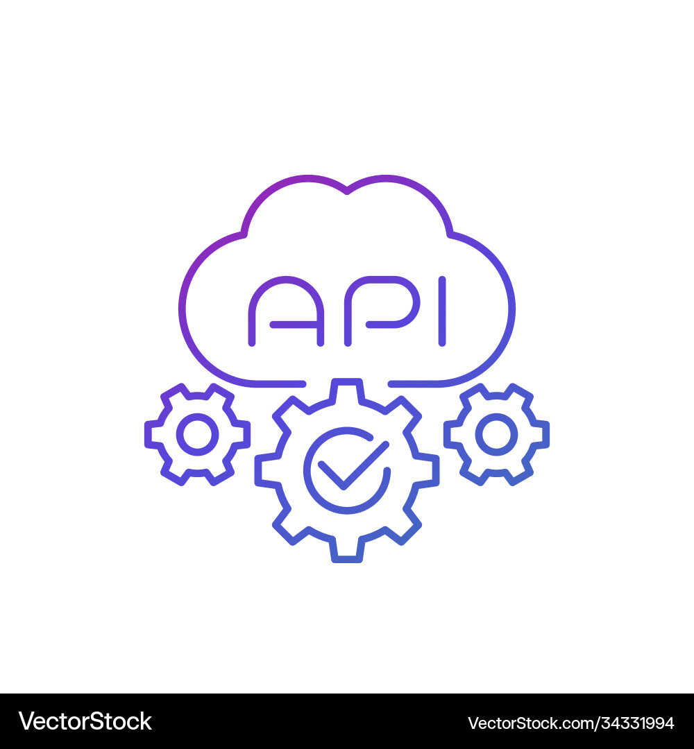 Web api line icon Vector Image