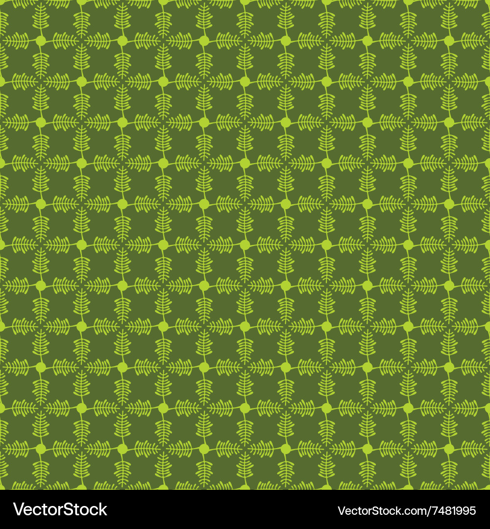 Abstract leaf pattern in dark green background vec vector image