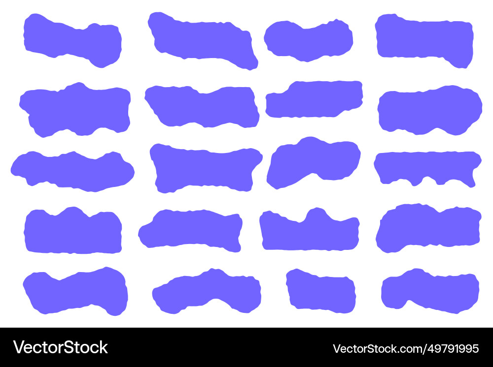 Abstract liquid shapes organic flat blobs vector image