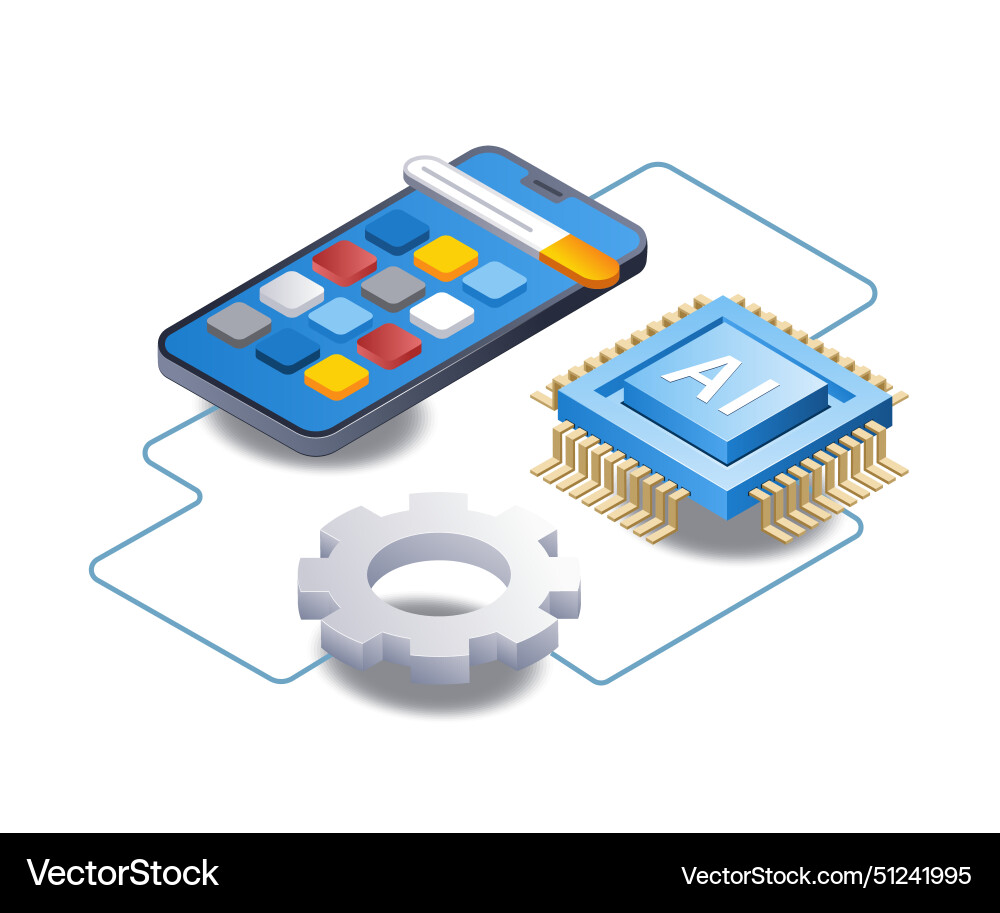 AI for Web App Development vector image